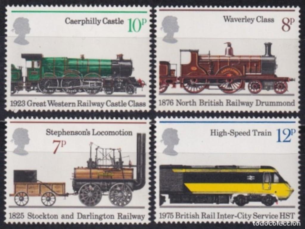 Timbres: F-EX63261 ENGLAND UK MNH 1975 RAILROAD TRAIN RAILWAYS LOCOMOTIVE FERROCARRIL.