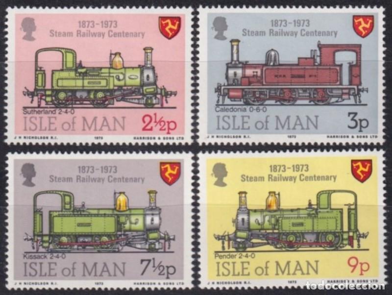 Timbres: F-EX63276 ENGLAND MAN IS UK MNH 1973 RAILROAD TRAIN RAILWAYS LOCOMOTIVE FERROCARRIL.