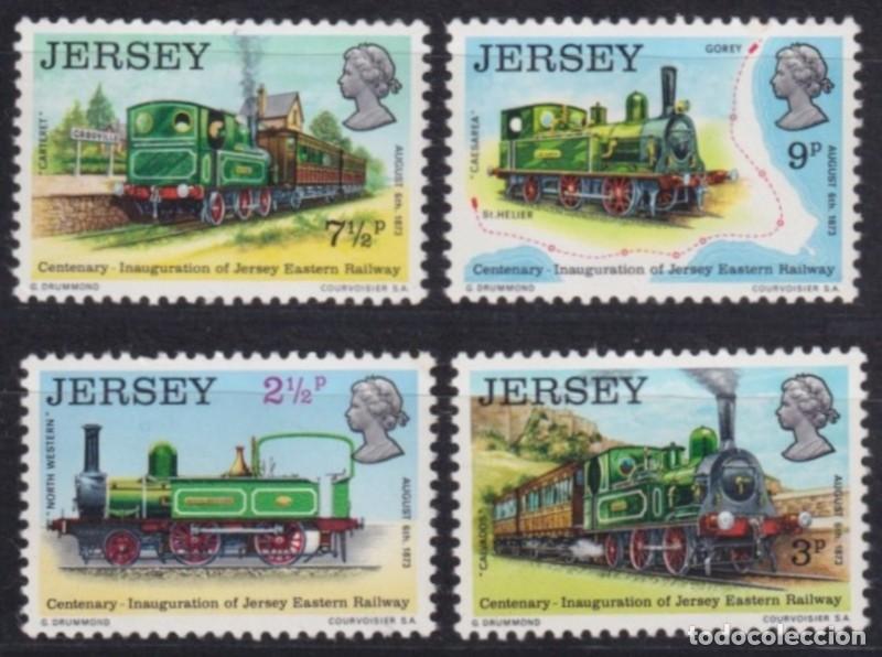 Timbres: F-EX63279 ENGLAND JERSEY UK MNH 1973 RAILROAD TRAIN RAILWAYS LOCOMOTIVE FERROCARRIL.