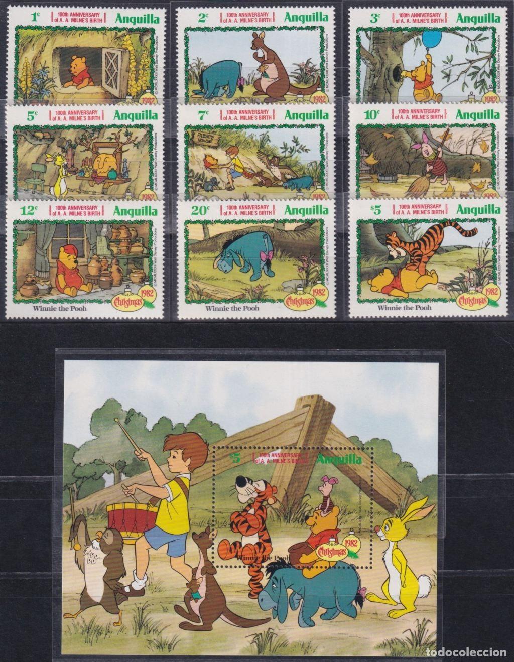 Timbres: F-EX62780 ANGUILLA MNH 1982 CHRISTMAS WALT DISNEY MILNE&acute;S BIRTH WINNIE THE POO.