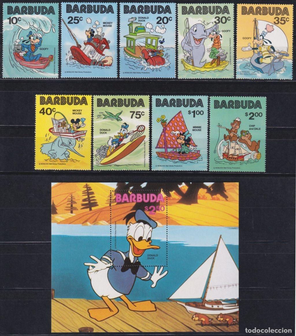 Sellos: F-EX62786 BARBUDA MNH 1981 WALT DISNEY MICKEY MOUSE MINNIE DONALD DUCK GOOFY.