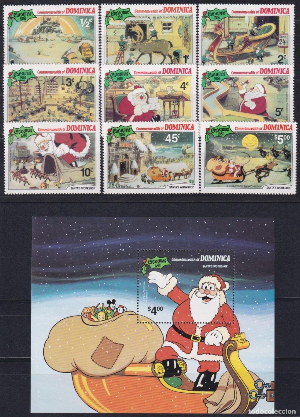Briefmarken: F-EX62792 DOMINICA MNH 1981 CHRISTMAS WALT DISNEY SANTA CLAUS TALES.