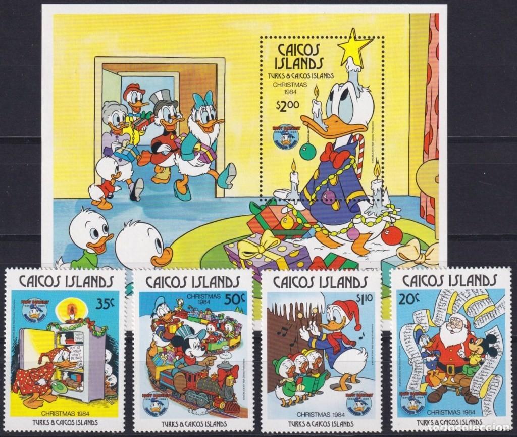 Briefmarken: F-EX62790 CAICOS MNH 1984 CHRISTMAS WALT DISNEY DONALD DUCK MICKEY MOUSE.