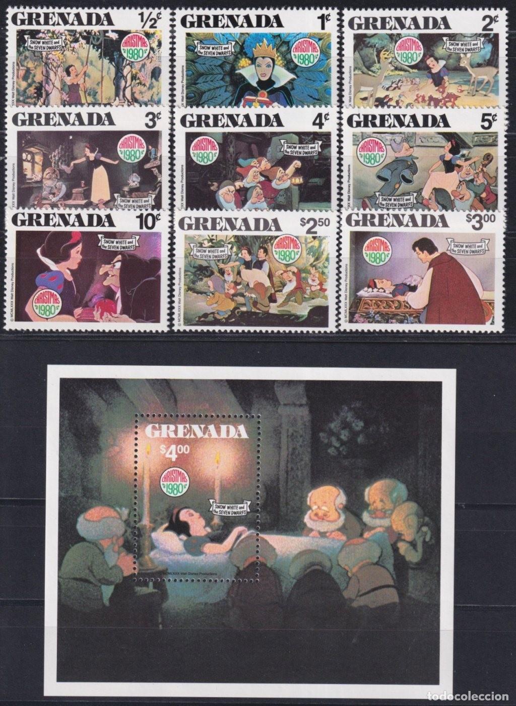 Briefmarken: F-EX62798 GRENADA MNH 1980 CHRISTMAS WALT DISNEY SNOW WHITE.