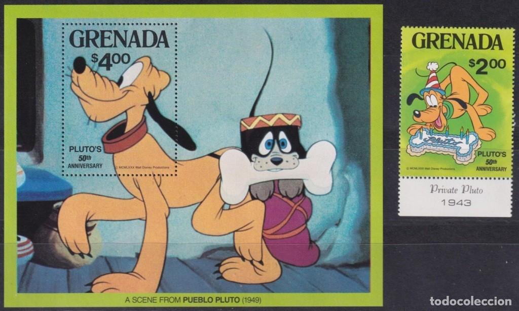 Briefmarken: F-EX62799 GRENADA MNH 1981 WALT DISNEY PLUTO DOG 50th ANNIV.