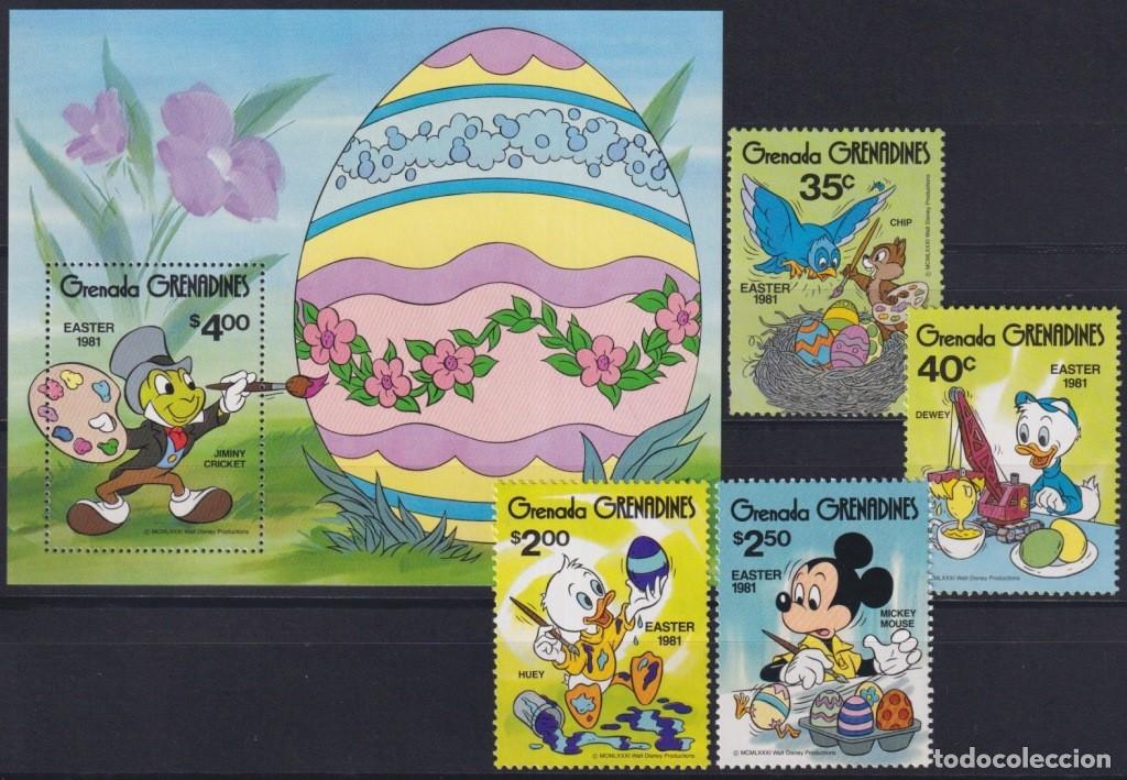 Briefmarken: F-EX62809 GRENADA & GRENADINES MNH 1981 EASTER WALT DISNEY MICKEY MOUSE DONALD DUCK.