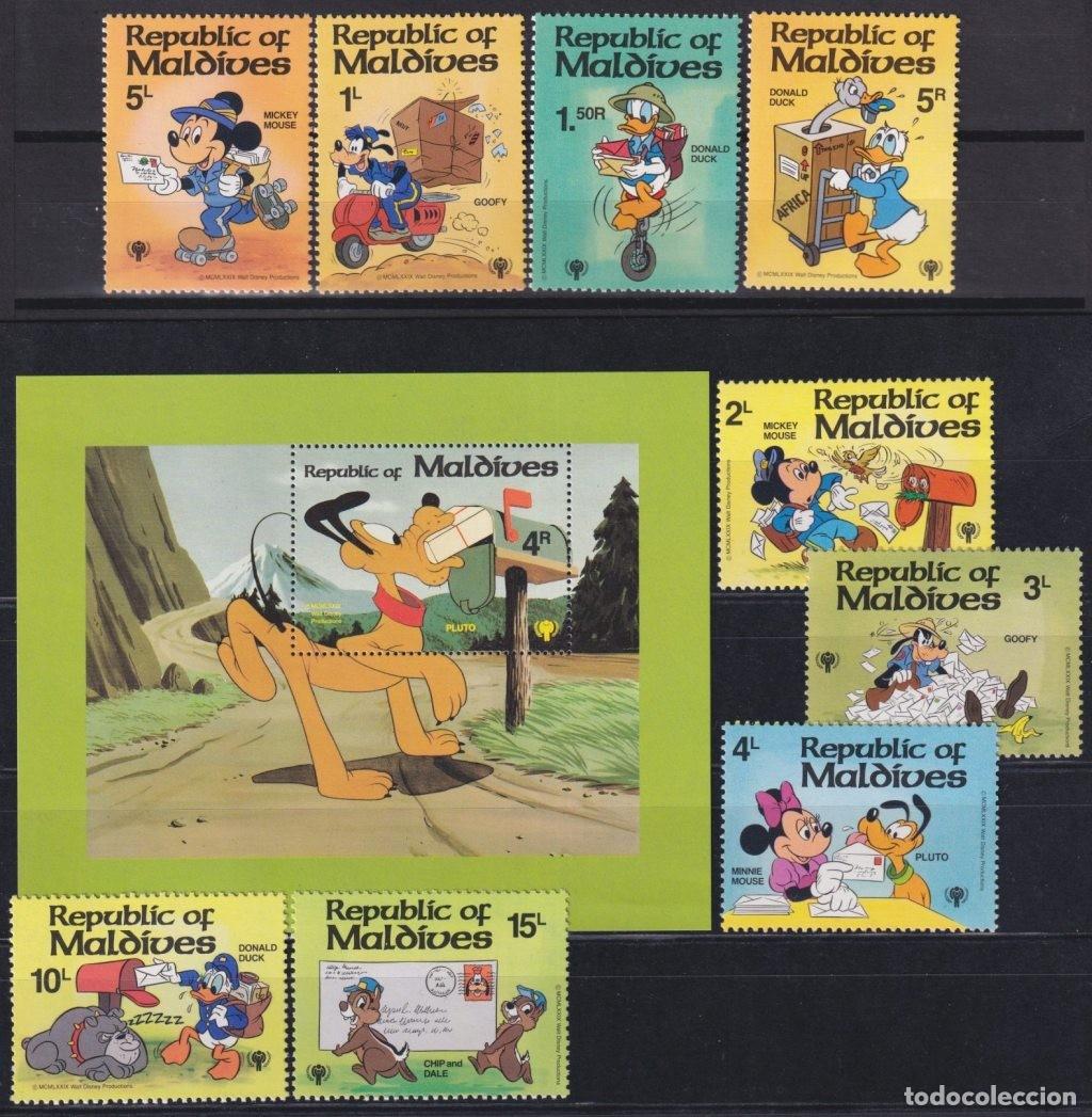 Sellos: F-EX62819 MALDIVES MNH 1979 UNICEF WALT DISNEY MICKEY MOUSE DONALD DUCK PLUTO.