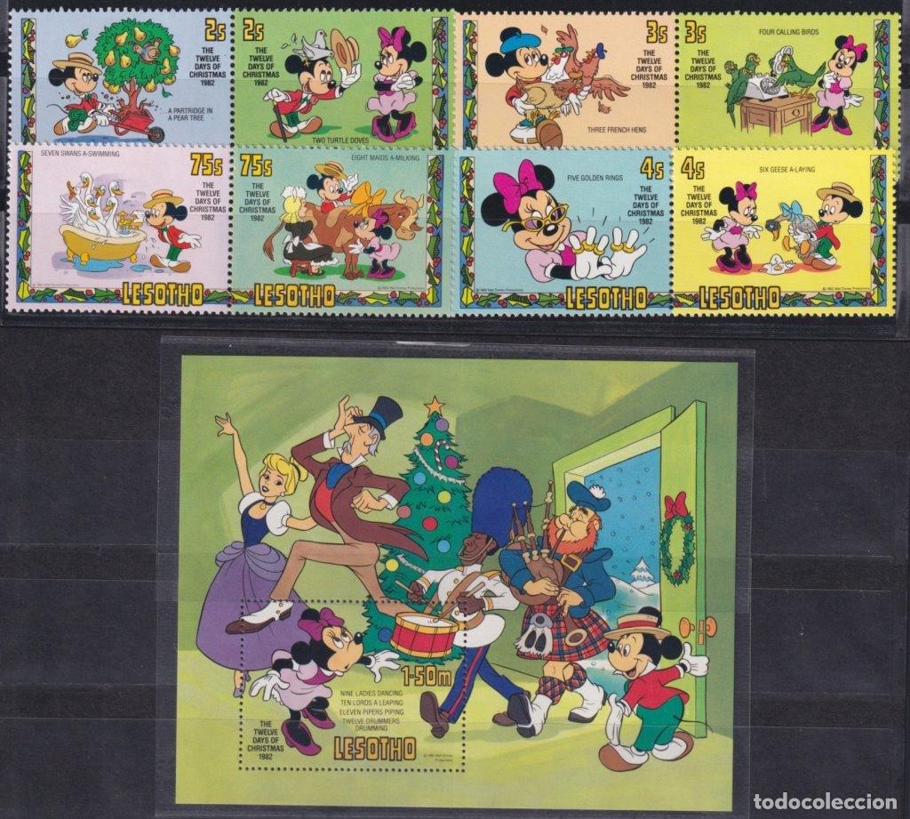 Selos: F-EX62816 LESOTHO MNH 1982 CHRISTMAS WALT DISNEY MICKEY MOUSE DONALD DUCK.