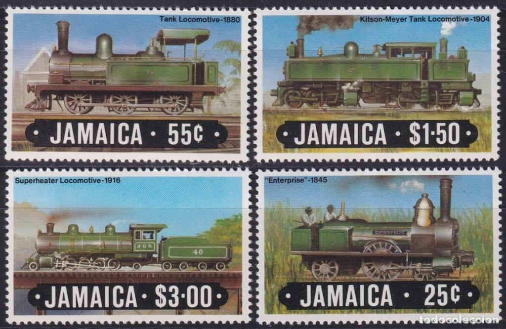 Stamps: F-EX63392 JAMAICA MNH 1984 RAILWAYS TRAIN LOCOMOTIVE RAILROAD FERROCARRIL.