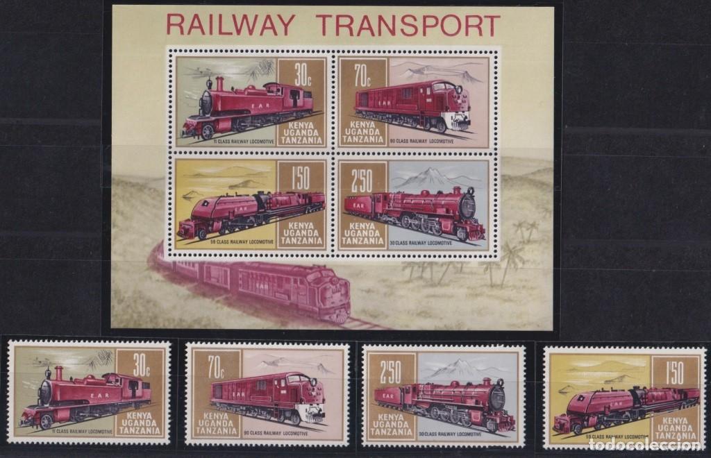 Sellos: F-EX63549 KENYA UGANDA TANGANIKA MNH 1971 RAILWAYS TRAIN LOCOMOTIVE RAILROAD FERROCARRIL.