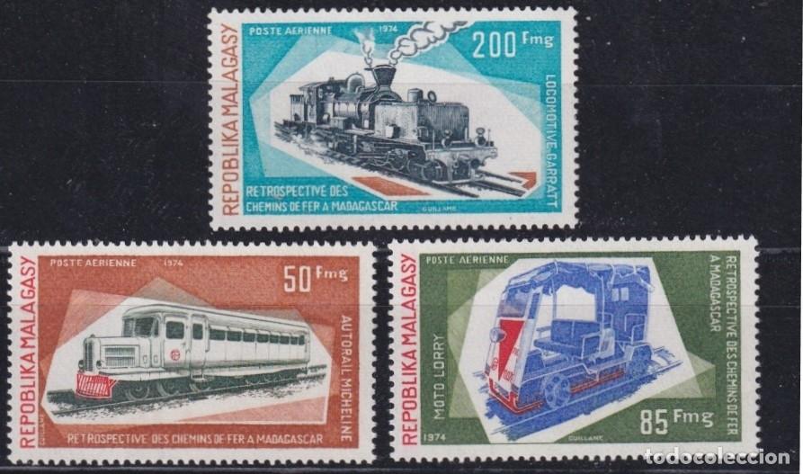 Timbres: F-EX63408 MADAGASCAR MNH 1974 RAILWAYS TRAIN LOCOMOTIVE RAILROAD FERROCARRIL.