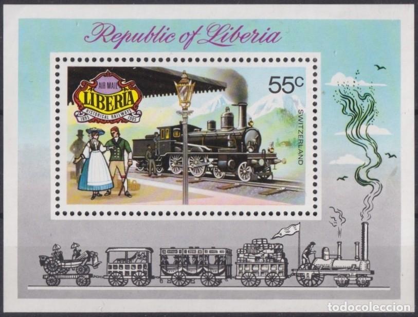 Timbres: F-EX63403 LIBERIA MNH 1973 HISTORICAL RAILWAYS RAILROAD LOCOMOTIVE.