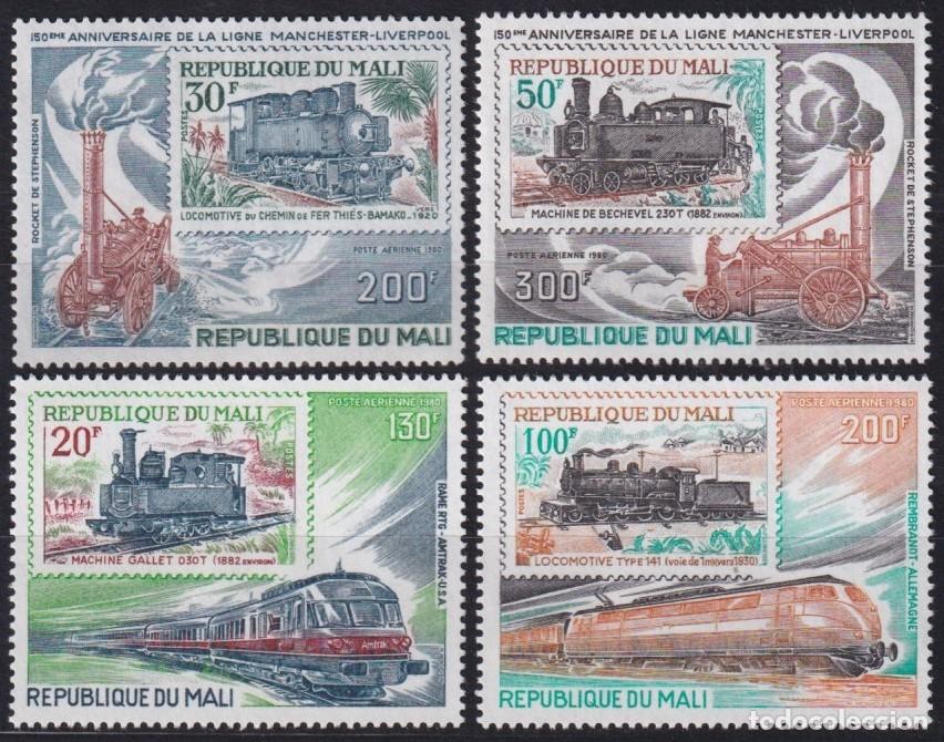 Timbres: F-EX63431 MALI MNH 1980 RAILROAD TRAIN RAILWAYS LOCOMOTIVE FERROCARRIL.