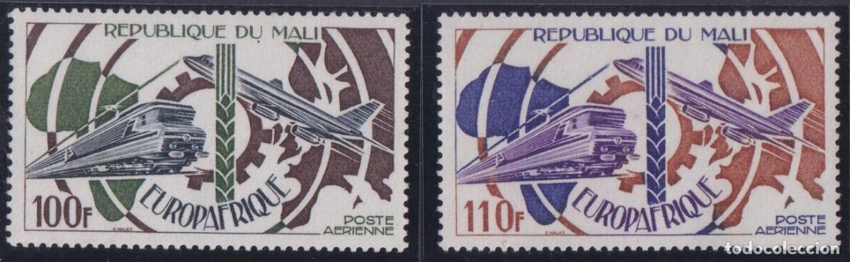 Stamps: F-EX63962 MALI MNH 1974 EUROPE AFRIQUE AIRMAIL AVION RAILROAD TRAIN RAILWAYS LOCOMOTIVE FERROCARRIL