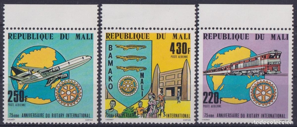 Stamps: F-EX63963 MALI MNH 1980 ROTARY CLUB AVION RAILROAD TRAIN RAILWAYS LOCOMOTIVE FERROCARRIL