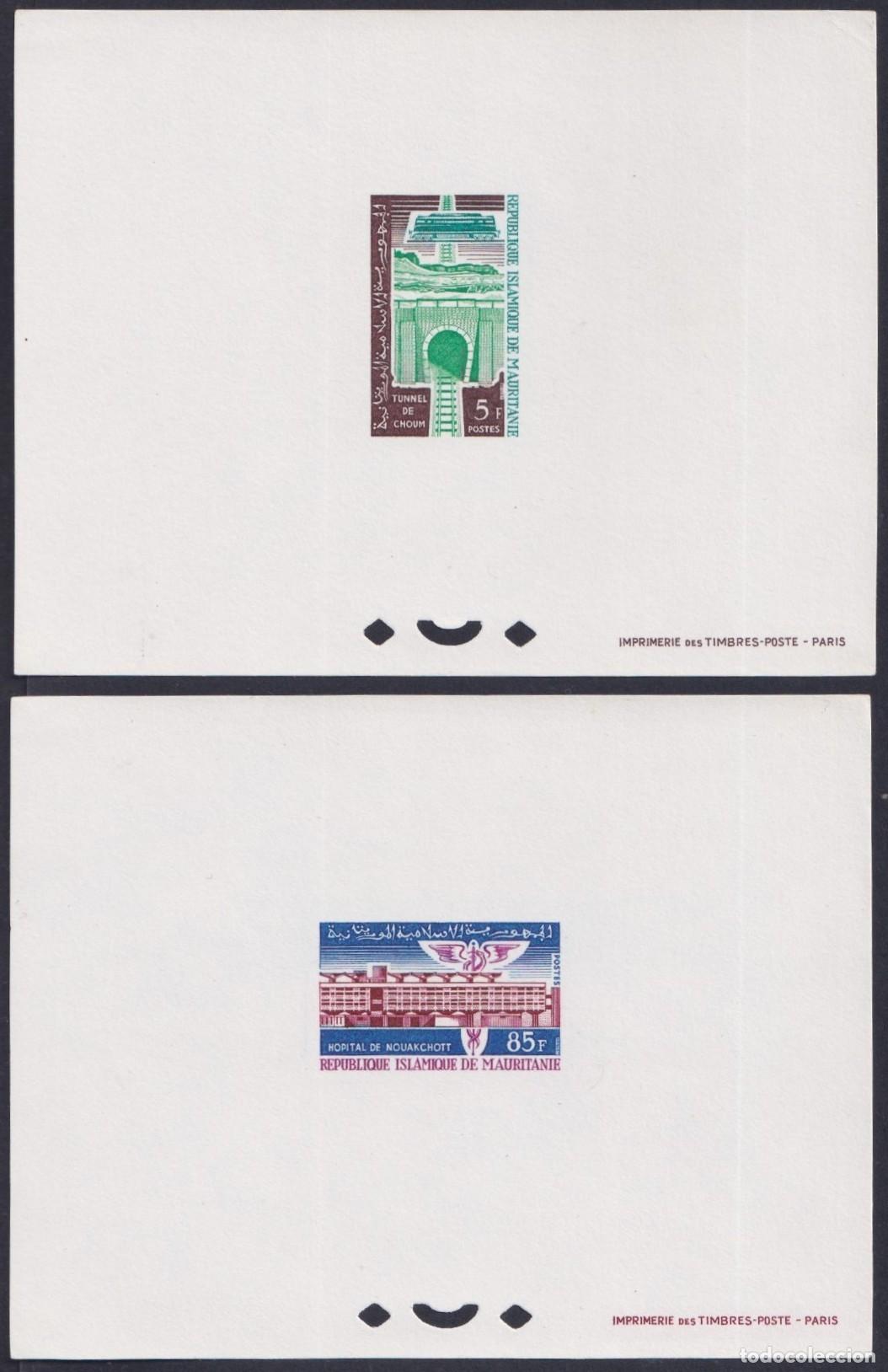 Stamps: F-EX62894 MAURITANIA MNH 1965 DELUXE PROOF DEVELOPMENT TUNNEL RAILROAD TRAIN RAILWAYS LOCOMOTIVE FER