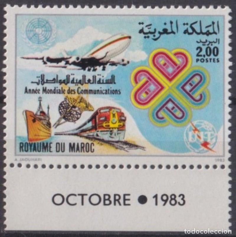 Stamps: F-EX63969 MAROC MOROCCO MNH 1983 RAILROAD TRAIN RAILWAYS LOCOMOTIVE FERROCARRIL