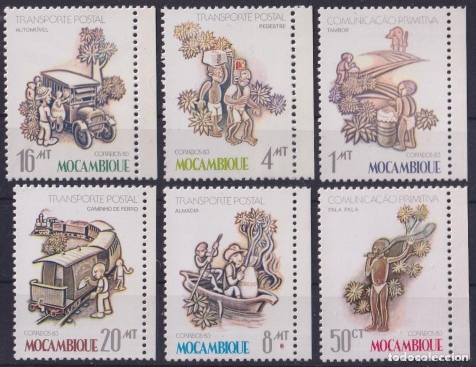 Stamps: F-EX63425 MOZAMBIQUE MNH 1983 COMMUNICATION YEAR SHIP RAILROAD TRAIN RAILWAYS LOCOMOTIVE FERROCARRIL