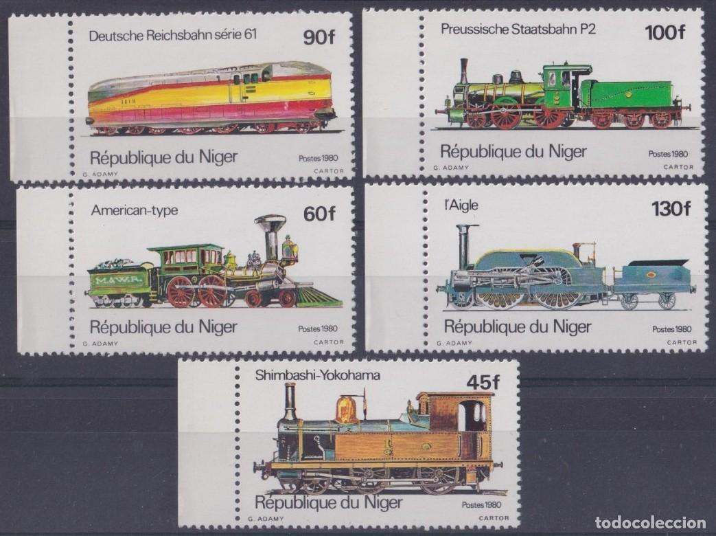 Sellos: F-EX63974 NIGER MNH 1980 RAILROAD TRAIN RAILWAYS LOCOMOTIVE FERROCARRIL.