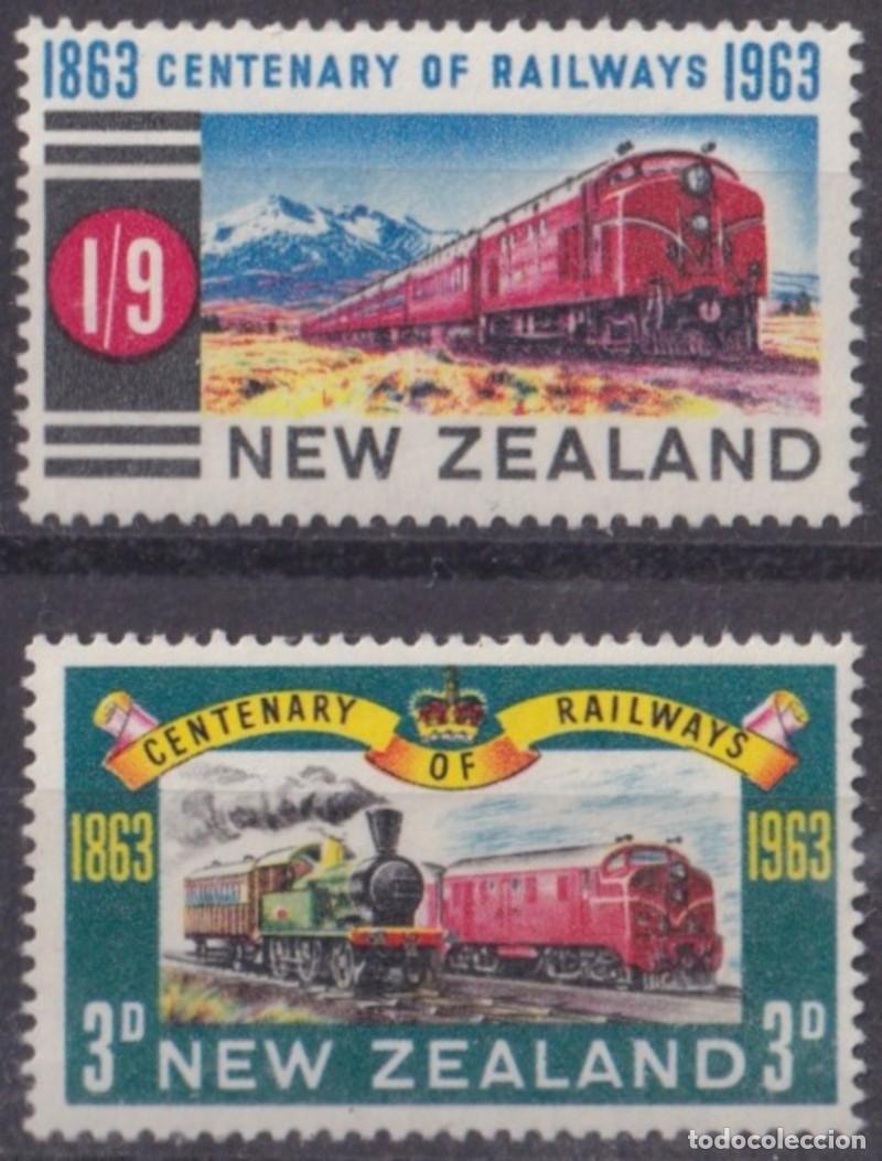 Sellos: F-EX63452 NEW ZEALAND MNH 1963 RAILROAD TRAIN RAILWAYS LOCOMOTIVE FERROCARRIL.