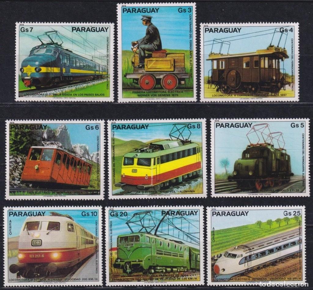 Briefmarken: F-EX63471 PARAGUAY MNH 1979 RAILROAD TRAIN RAILWAYS LOCOMOTIVE FERROCARRIL.