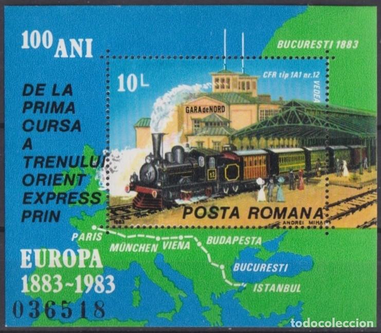Selos: F-EX63256 RUMANIA MNH 1983 ORIENT EXPRESS RAILROAD TRAIN RAILWAYS LOCOMOTIVE FERROCARRIL.
