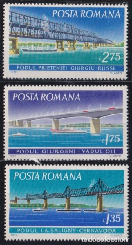 Briefmarken: F-EX63994 RUMANIA MNH 1972 DANUBE RAILROAD BRIDGE TRAIN RAILWAYS LOCOMOTIVE FERROCARRIL.