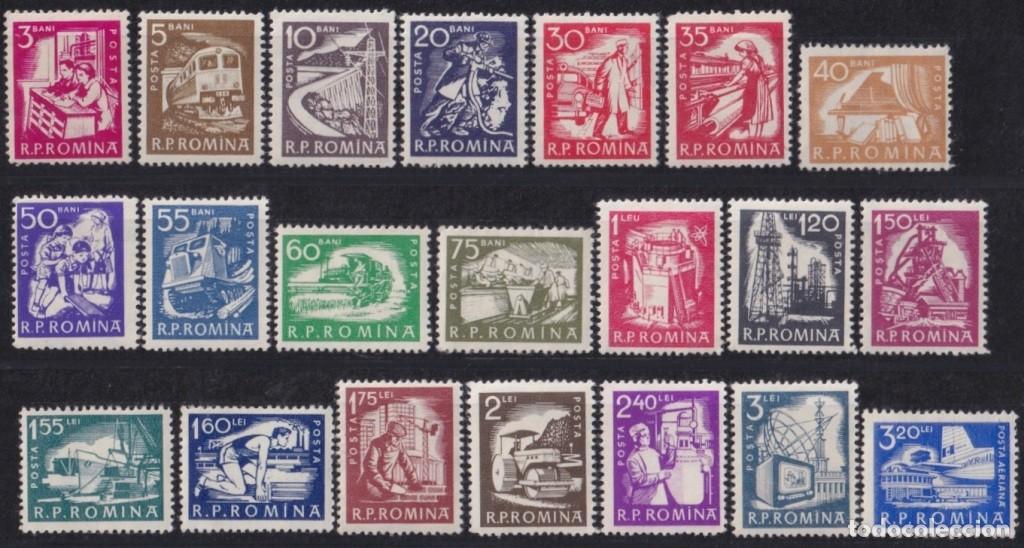 Sellos: F-EX62896 RUMANIA MNH 1960 DEFINITIVE TRANSPORT & MINNING WORKERS RAILROAD TRAIN .