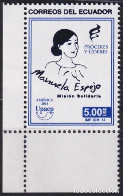 Briefmarken: F-EX66453 ECUADOR MNH 2014 GREAT PERSONALITY WOMAN MANUELA ESPEJO.