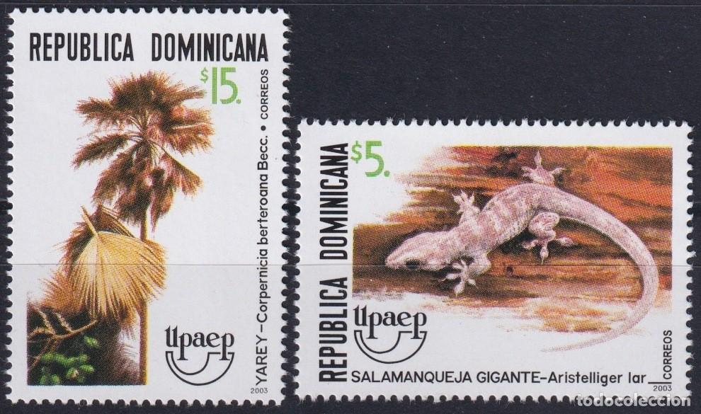 Briefmarken: F-EX66463 REP DOMINICANA MNH 2003 UPAEP FAUNA & FLOWERS TREE LIZARD.
