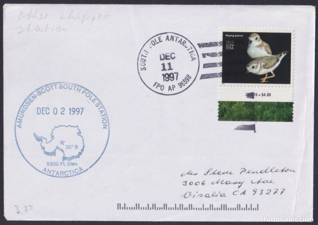 Sellos: F-EX64192 USA 1997 AMUNSEN SCOTT POLE ANTARCTIC STATION TO USA.