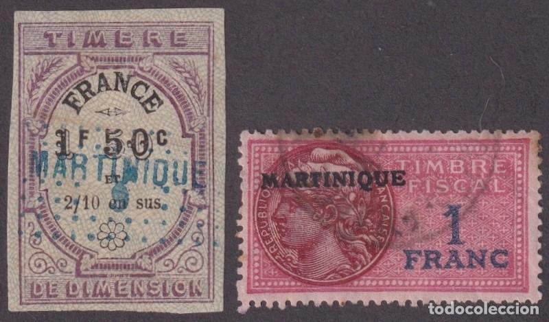 Timbres: F-EX65886 MARTINIQUE MARTINICA REVENUE STAMP LOT.