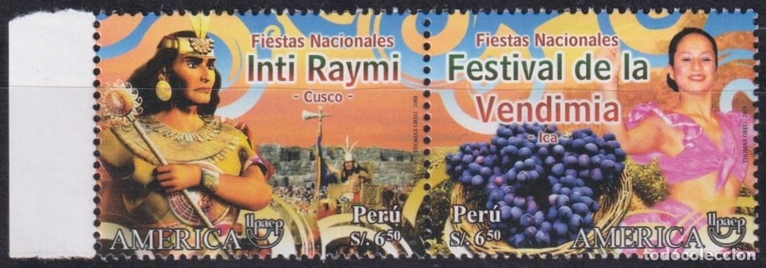 Timbres: F-EX66479 PERU MNH 2008 UPAEP NATIONAL HOLIDAYS FIESTAS NACIONALES INTI RAYMI WINE.