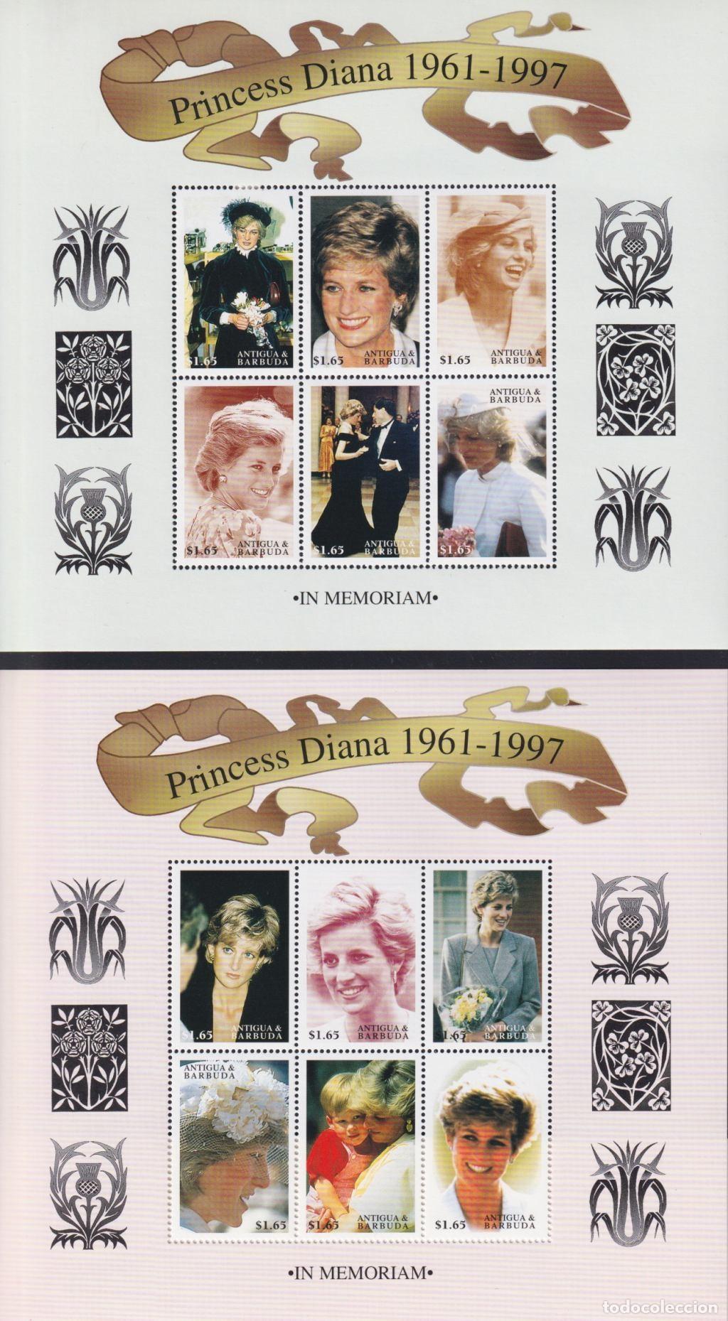 Timbres: F-EX65042 ANTIGUA & BARBUDA MNH 1997 PRINCESS DIANA IN MEMORIAM SPECIAL SHEET.