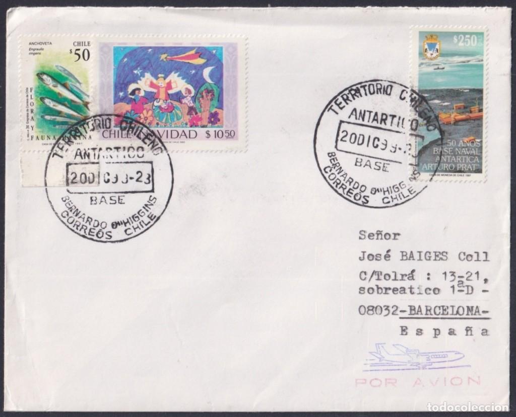 Sellos: F-EX64197 CHILE ANTARCTIC TERRITORY 1999 COVER O&acute;HIGGINS STATION TO SPAIN.