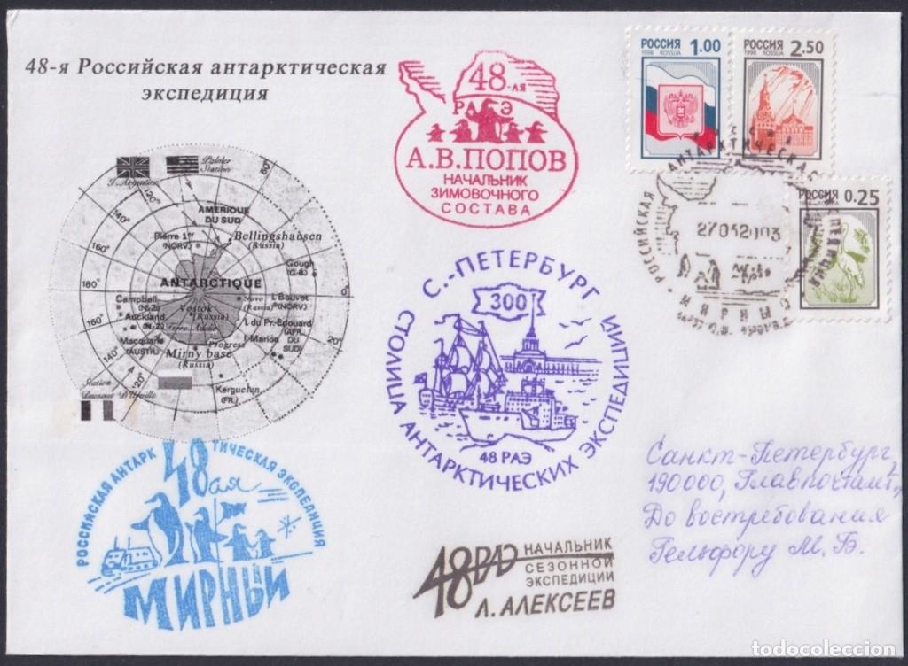 Sellos: F-EX64204 RUSSIA 2003 48&ordm; ANTARCTIC STATION COVER POLAR.