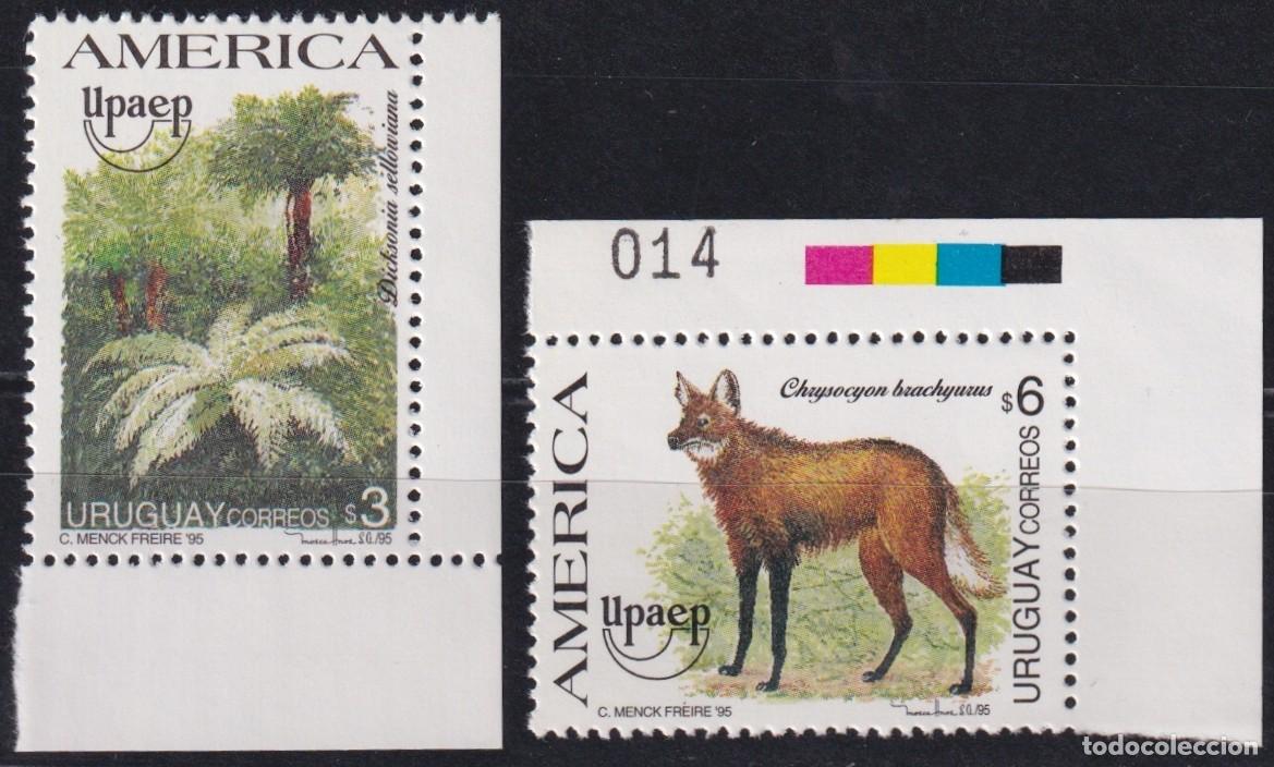Sellos: F-EX65845 URUGUAY MNH 1995 AMERICA UPAEP WILDLIFE FOX ZORRO TREE.