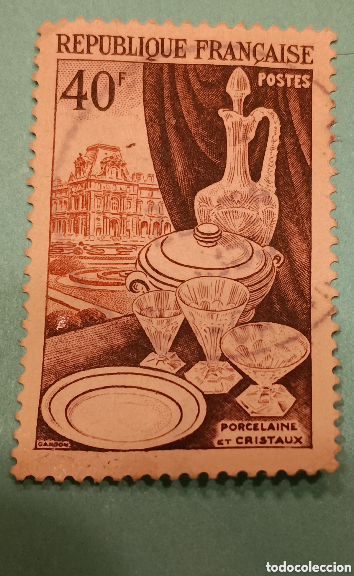 Sellos: SELLO REPUBLIQUE FRAN&Ccedil;AISE. Valor 40f