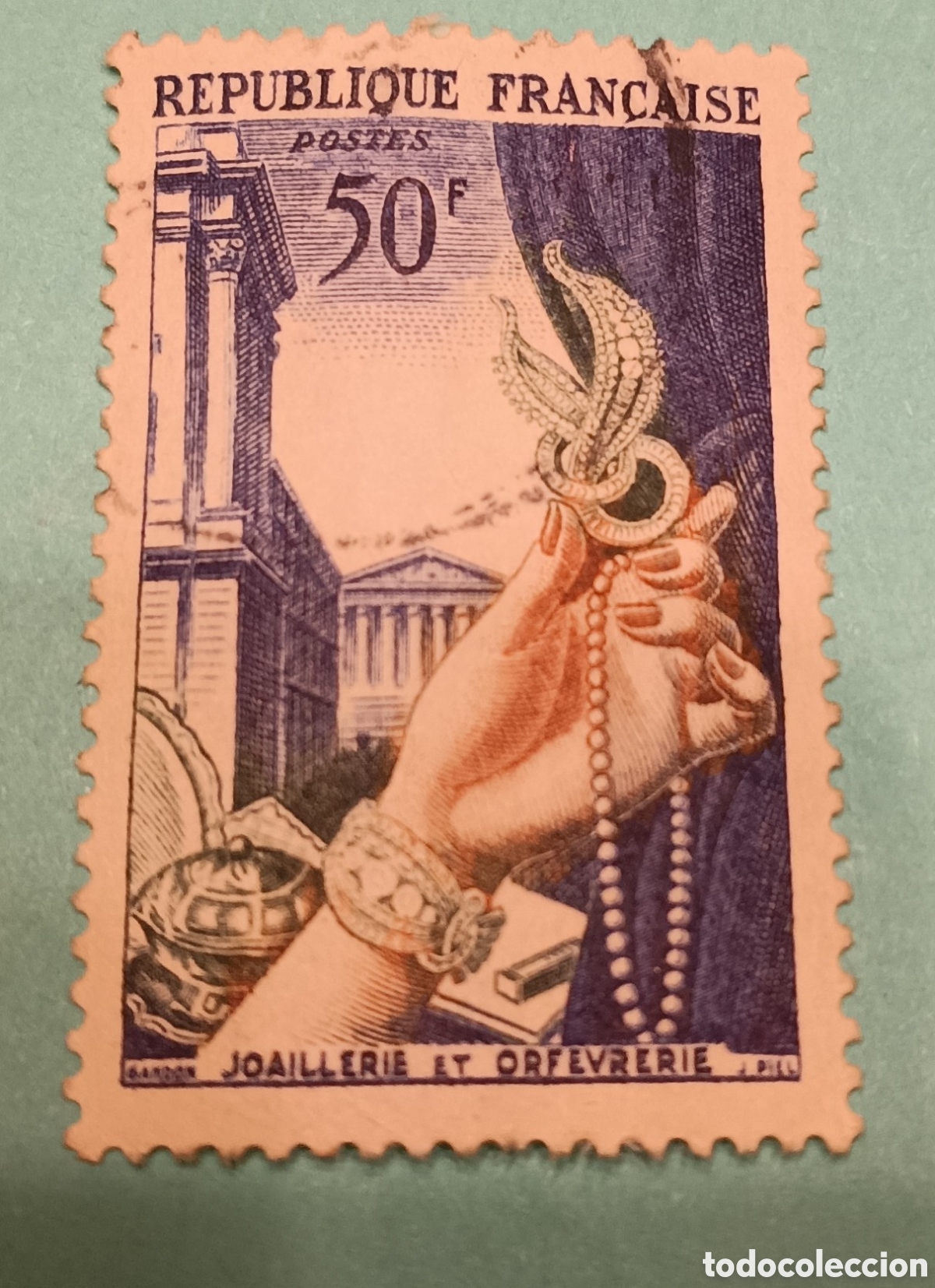 Sellos: SELLO REPUPLIQUE FRAN&Ccedil;AISE 50f. (Joaillerie et Orfevrerie)