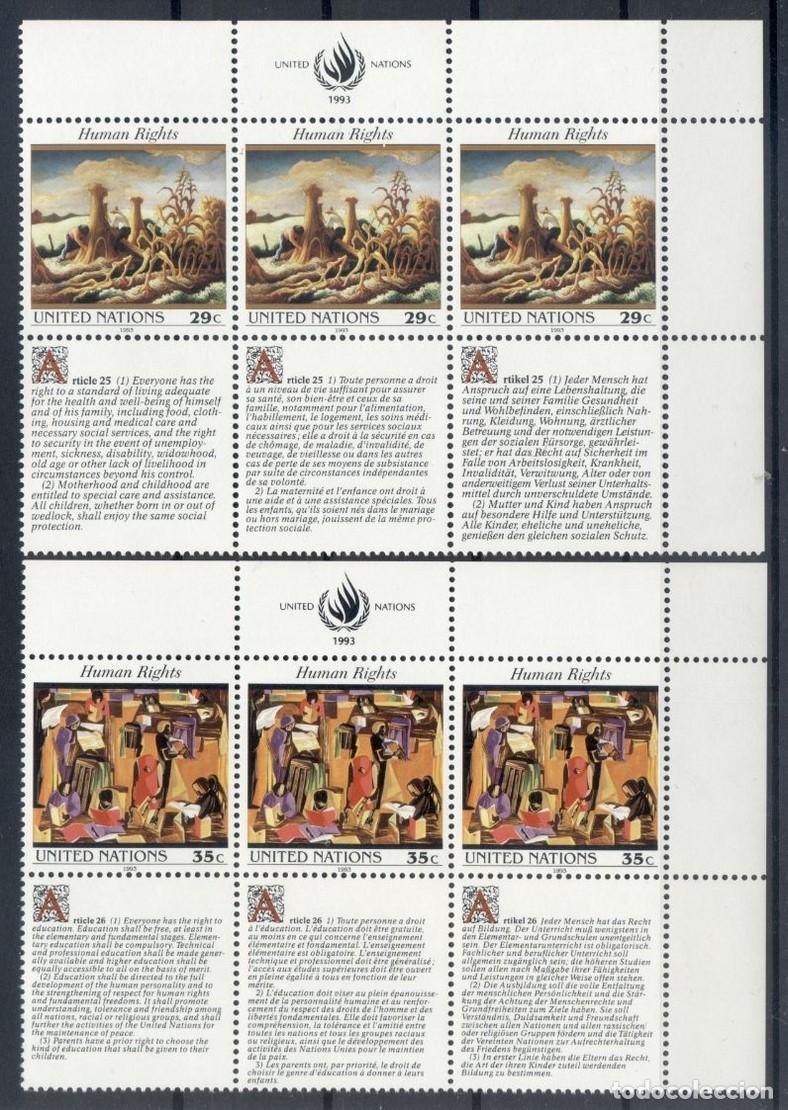 Sellos: SELLOS** DE NACIONES UNIDAS DE NUEVA YORK 1993, YT 635/ 40