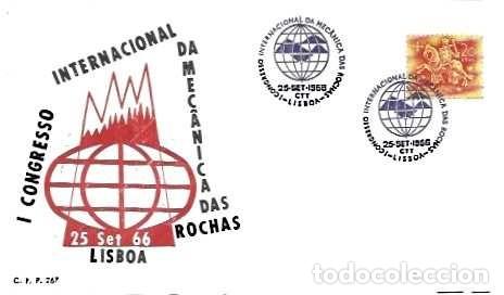 Sellos: Portugal y FDC I Congreso Internacional de Mec&aacute;nica de Rocas, Lisboa 1966 (2738)