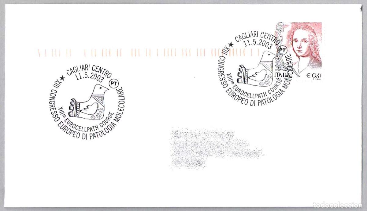 Sellos: Matasellos MEDICINA - XIII CONGR.EUROPEO DE PATOLOGIA MOLECULAR. Cagliari, Italia, 2003