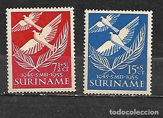 Sellos: 1955: SURINAME Serie &rdquo;10&ordm; Aniversario de la liberaci&oacute;n de Holanda&rdquo; (MH*)