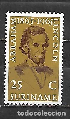 Sellos: 1965: SURINAME Centenario del nacimiento de Abraham Lincoln, 1809 - 1865 (MH*)