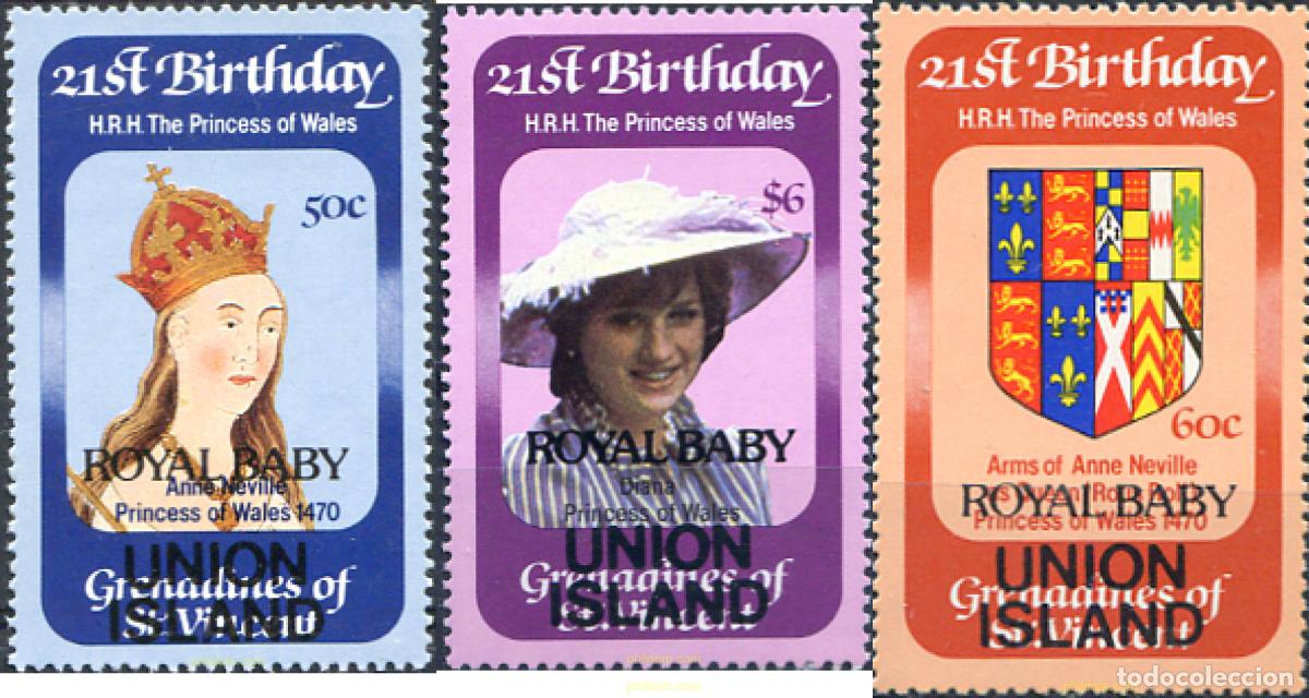 Sellos: 320433 MNH SAN VICENTE GRANADINAS 1982 NACIMIENTO DEL PRINCIPE WILLIAM