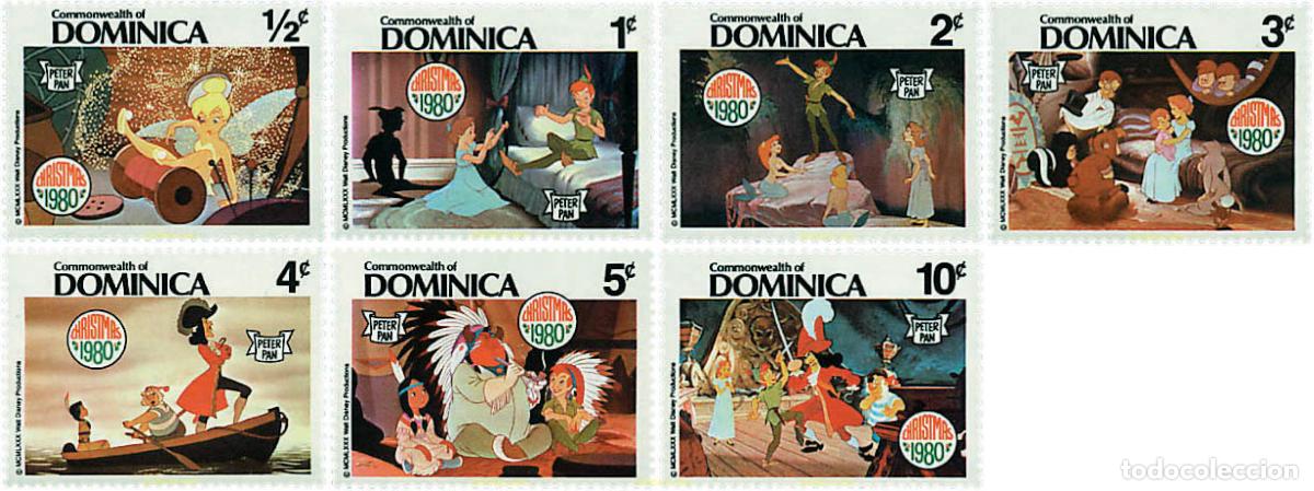Sellos: 734023 MNH DOMINICA 1980 NAVIDAD. PETER PAN