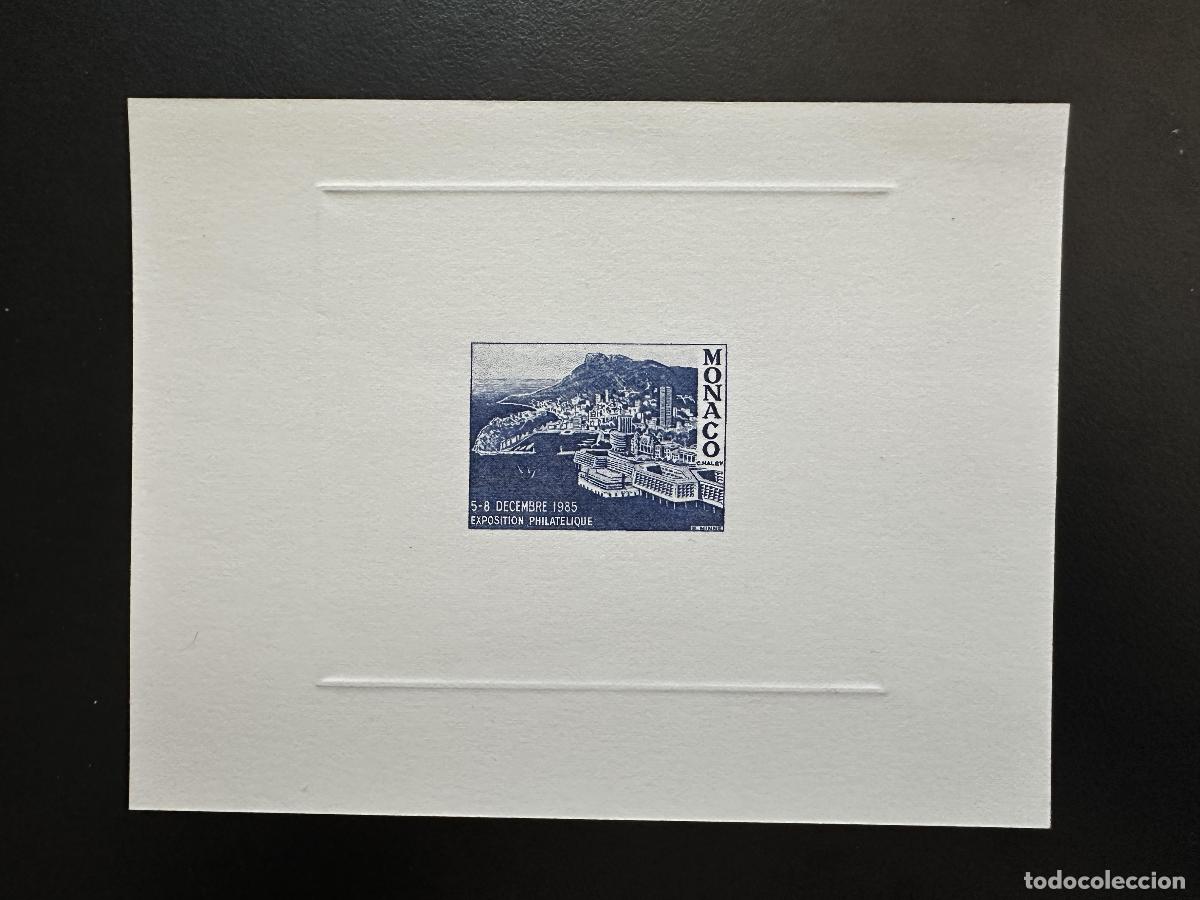 Sellos: M&oacute;naco 1985 prueba de lujo Proof Exposici&oacute;n Filat&eacute;lica - Foto 1