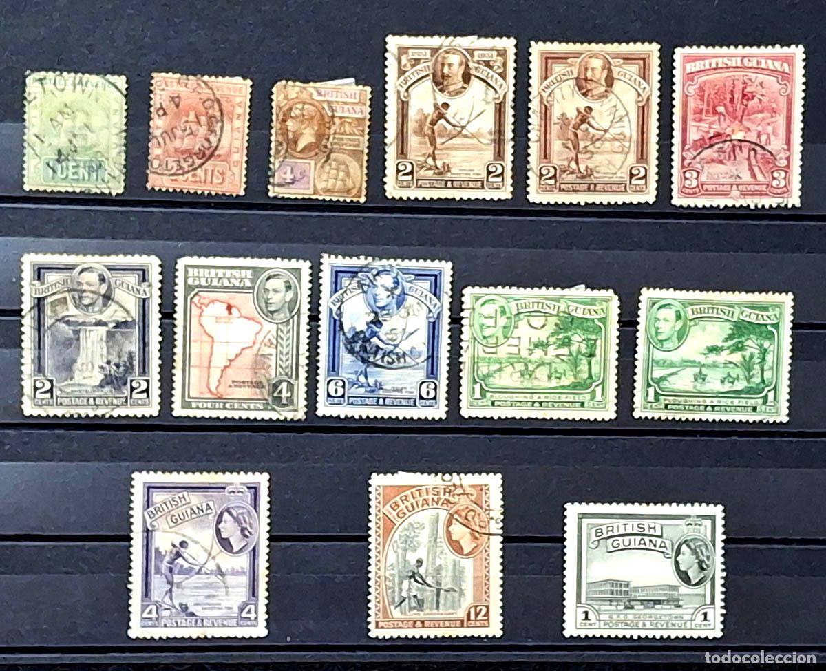 Francobolli: 14 sellos de British Guiana, Guyana Brit&aacute;nica