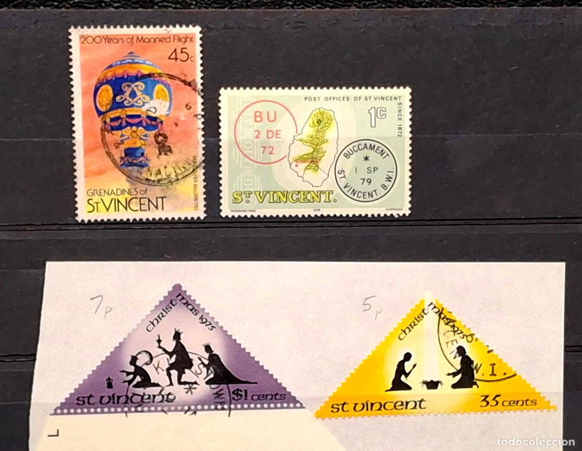 Sellos: 4 sellos de Saint Vincent