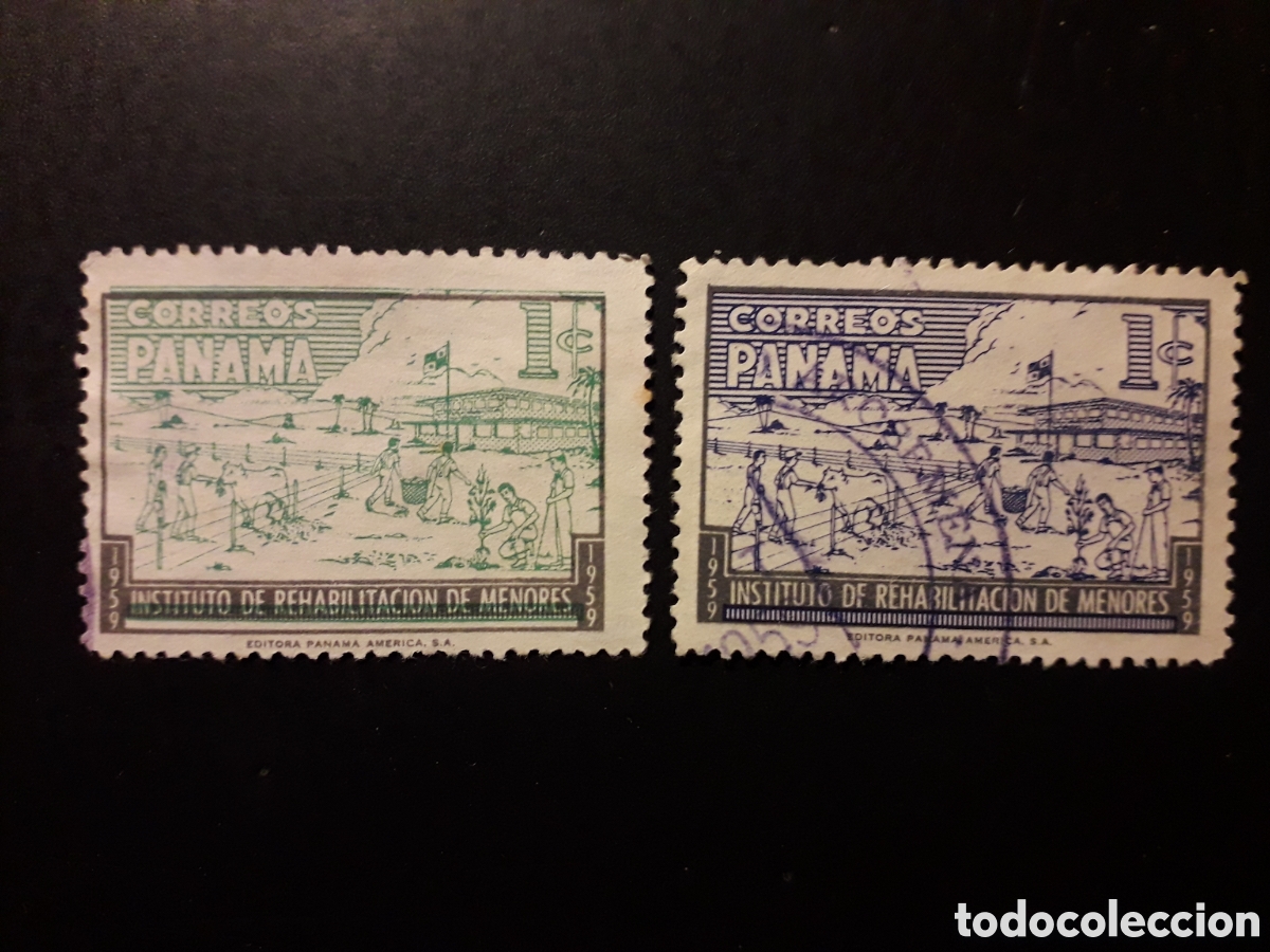 Sellos: PANAM&Aacute; YVERT 324/5 SERIE COMPLETA USADA 1959 INSTITUTO REHABILITACI&Oacute;N DE MENORES PEDIDO M&Iacute;NIMO 3&euro;